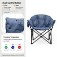 thumbnail image 5 of MOPHOTO Teal Heated Camping Chair Oversized, Outdoor Portable Heated Folding Chairs, Heated Foldable Chair Seat Supports 500 lbs, Heating Chair for Outdoor Sports, Camping, Patio, and Picnics, 5 of 6