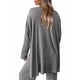 thumbnail image 2 of Conjuntos de Dos Piezas para Mujer, Camisetas de Larga A Juego, Pantalones Anchos y Chándales, Ropa de Otoño. Gris L, 2 of 10