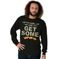 thumbnail image 3 of Curl Up and Get Some Bacon Couple Men's Long Sleeve Tee T Shirt Brisco Brands S, 3 of 6