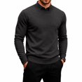 thumbnail image 3 of FOPSUFGWFO Men's Knit Sweaters 2 in 1 Crew Neck Sweatshirts With Shirt Collar Long Sleeve Pullover Tops for Business L, 3 of 6