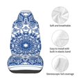 thumbnail image 4 of Wukai Blue Watercolor Full Set Car Seat Covers with Soft Padding Universal Auto Front Seats Protector and Cushion Mat, 4 of 5