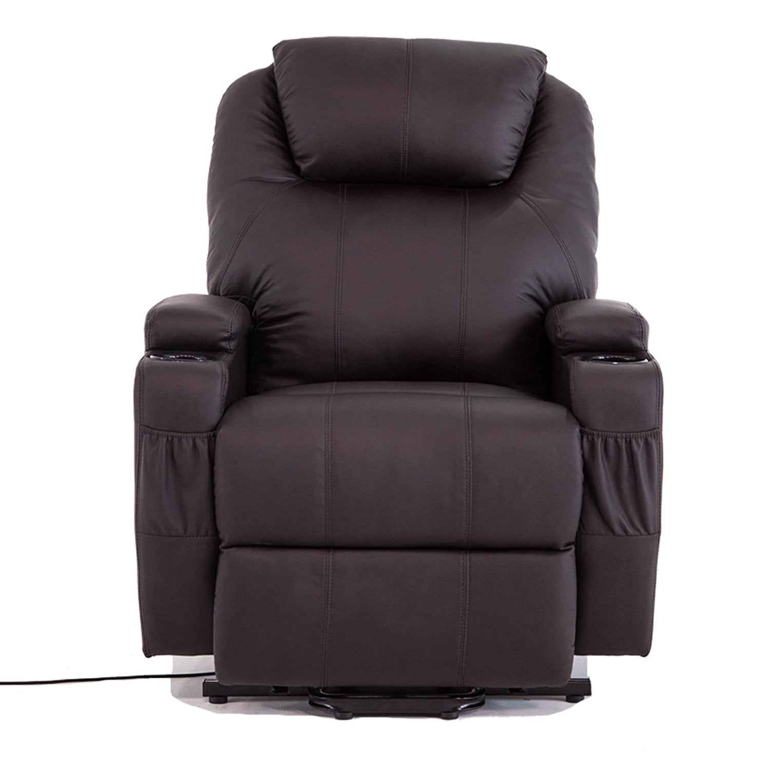Uenjoy Power Lift Chair Recliner Armchair Real Leather Wall Hugger