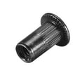 thumbnail image 6 of M3 Rivet Nuts Carbon Steel Zinc-Plated Knurled Flat Head Threaded Insert Nut Black 100 Pcs, 6 of 7