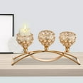 thumbnail image 3 of Candelabro de cristal de estilo europeo de 3 brazos para bodas y Navidad. Oro, 3 of 7