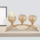 thumbnail image 3 of Candelabro de cristal de estilo europeo de 3 brazos para bodas y Navidad. Oro, 3 of 7