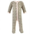 thumbnail image 4 of Hudson Baby Infant Girl Cotton Sleep and Play, Bodysuit and Bandana Bib Set, Leopard Hearts, 3-6 Months, 4 of 4