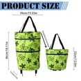 thumbnail image 3 of DLMCUH Foldable 2-in-1 Shopping Bag with Wheels, 23L Expandable Grocery Cart, Detachable Silent Wheels, Reusable Shoulder Tote for Supermarket, Travel & Errands(Green), 3 of 8
