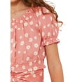 thumbnail image 3 of Wonder Nation Girls Short Sleeve Smocked Top & Short Outfit Set, Sizes 4-18 & Plus, 3 of 6