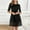 Style9-Black dresses for women, variant on Mceream Women's V-Neck Flare Sleeve Fit-and-Flare Dress, Midi Length, Lightweight Woven Fabric for Brunch, Wedding Guest, Summer Black XL