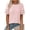 Pink, variant on PRETTYGARDEN Summer Tops for Women Lace Short Sleeve T-Shirts Casual Blouses Spring Fashion Clothes Vacation Outfits