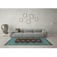 thumbnail image 3 of Ahgly Company Indoor Round Persian Light Blue Traditional Area Rugs, 5' Round, 3 of 4