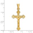 thumbnail image 2 of 14k Yellow Gold Polished and satin Polished Satin and Sparkle Cut Crucifix Pendant Necklace Measures 37x19mm Wide - Pend, 2 of 2