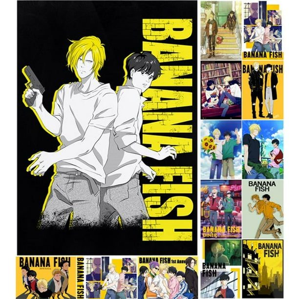 Yaoping Set Of 14pcs 11 Vertical 3 Horizontal Japanese Anime Banana Fish Art Wall Decor Poster 30 42cm 14pcs Banana Fish Walmart Com Walmart Com
