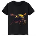 thumbnail image 3 of Ropa infantil con estampado de abejas, camisetas negras de manga corta de verano para niños, camisetas de algodón personalizadas para niños y niñas, 3 of 5