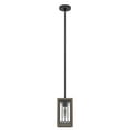 thumbnail image 2 of Hunter - Chevron 1-light Rustic Iron, Mini Pendant Light, Dimmable, Casual Style, Rectangle Shaped, for Bedrooms, Kitchens, Dining, Living Rooms - 19973, 2 of 7
