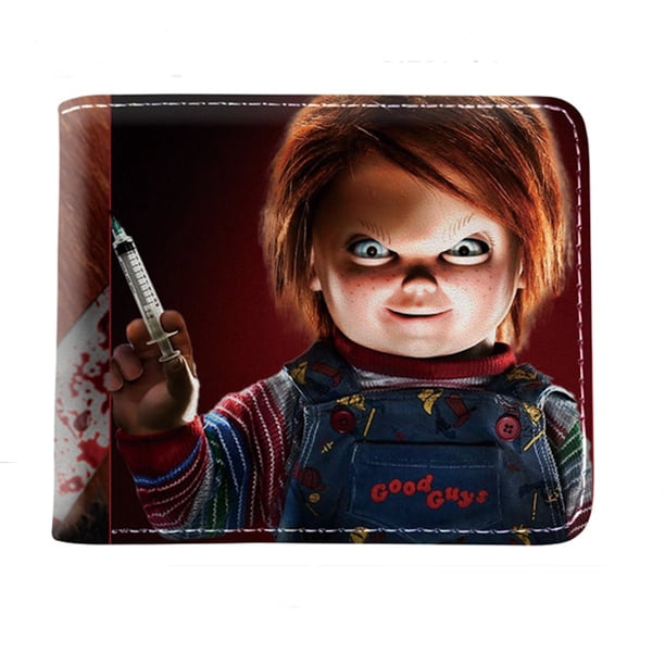 Cartera plegable de piel Andy Childs Plays Anime para niños