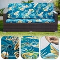 thumbnail image 4 of SHANNA 2 Pack Printed Patio Stretch Sofa Cushion Covers, Floral Pattern Outdoor Sofa Cushion Covers, Replacement Washable Couch Chair Cushion Covers Porch Patio Furniture Protector, 4 of 10