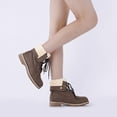 thumbnail image 5 of Dream Pairs Women's Warm Winter Montreal Faux Fur Ankle Boots Fold-Down 2 Style MONTREAL BROWN Size 8.5, 5 of 5