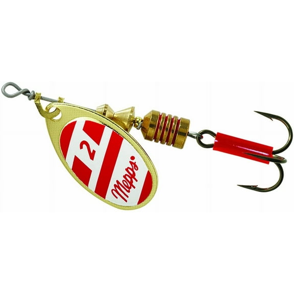 Mepps Musky Killer Inline Spinner, 3/4 oz Red/White