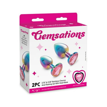 Gemsations 2 pc 2.75" amp; 3.25" Chrome Anal Training Set - Rainbow
