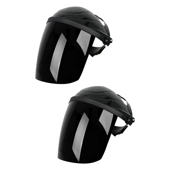 2 piezas de protección facial para soldar, capucha para soldar para trabajos de esmerilado, corte y construcción Negro