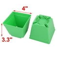 thumbnail image 2 of Coffee Shop Plastic Square Flower Plant Pot Saucer Holder Green 4 x 4 Inch 10pcs, 2 of 4