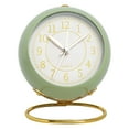 thumbnail image 1 of Fiudx Ofertas del día Reloj despertador de metal, adorno decorativo para estudiantes y niños, reloj despertador para sala de estar, dormitorio, reloj luminoso de cuarzo, 1 of 2