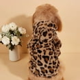 thumbnail image 3 of BAIANNAN Pet Hoodie For Small & Medium Dogs, Leopard Dog Hoodie With Ears, Plush Dog Clothes, Pet Apparel, 3 of 6