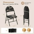 thumbnail image 3 of Costway 8 PCS Folding Padded Party Chairs with Metal Frame PVC Leather Stackable Chairs, 3 of 7