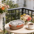 thumbnail image 5 of Bento Lunch Box, Reusable 4-Compartment Food Container with Utensils,Leak Proof, Easy to Clean,Khaki, 5 of 6