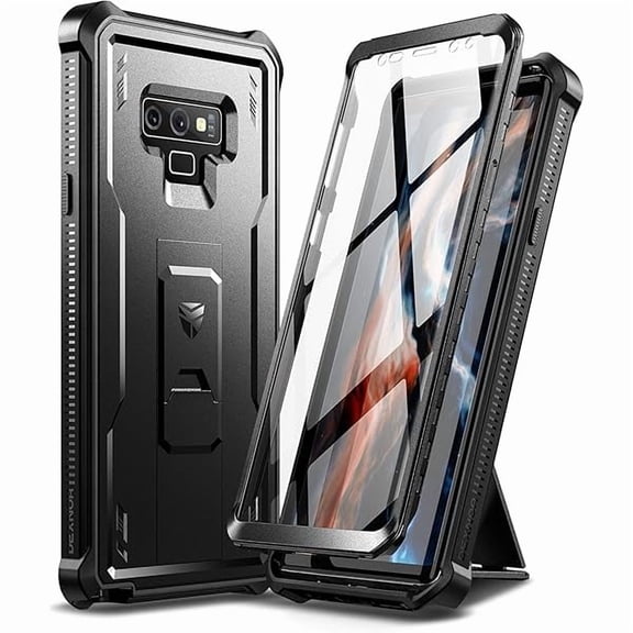 can Full Body Case for Samsung Galaxy Note 9/6.4 inches, [Built in Screen Protector and Kickstand] Heavy Duty Military Grade Protection Shockproof Protective Cover for Galaxy Note 9,Black