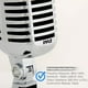 Pyle PYLPDMICR42SL Classic Retro Vintage-Style Microphone Vocal Dynamique - Argent – image 5 sur 7