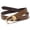 Brown, variant on Maikun Belts for Men Gold Buckle Vintage Crazy Horse Leather Black Casual Belt