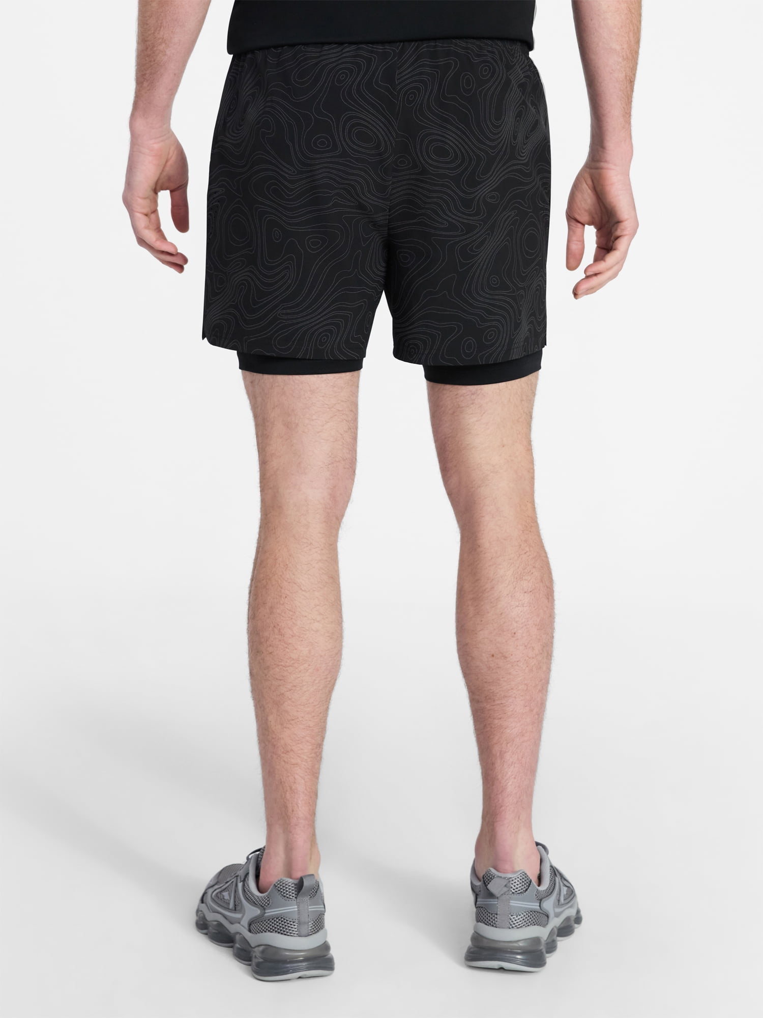 Athletic Works Men's and Big Men's 2 in 1 Gym Shorts with Liner, 6" & 8" Inseams, Sizes S-3XL