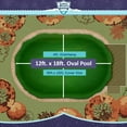 thumbnail image 6 of Buffalo Blizzard Oval Supreme Green/Black Winter Swimming Pool Cover, 12' x 18', 6 of 7