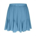 thumbnail image 6 of AherBiu Summer Shorts for Women Boho Ruffle Ruched Flowy Vacation Beach Wear Elastic High Waisted Lightweight Shorts, 6 of 8