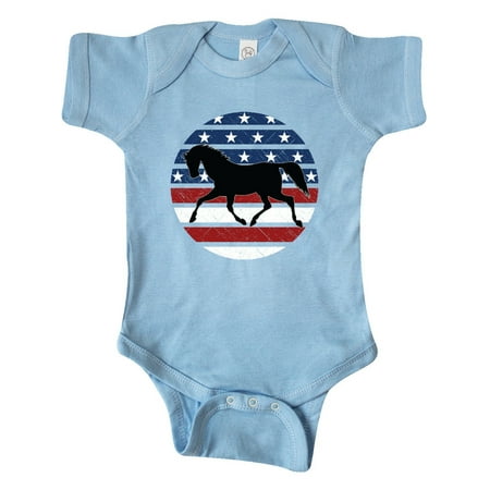 

Inktastic Horse Lover USA Patriotic Gift Baby Boy or Baby Girl Bodysuit