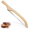 thumbnail image 1 of Cuchillo de pan para pan casero, cuchillo de madera de 16.0 in, cortador de pan de sierra dentada con acero inoxidable de primera calidad, 1 of 5