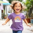thumbnail image 4 of 3rd Birthday Rainbow Shirt for Little Girls Retro Third Bday Outfit Purple Shirt, 4 of 6