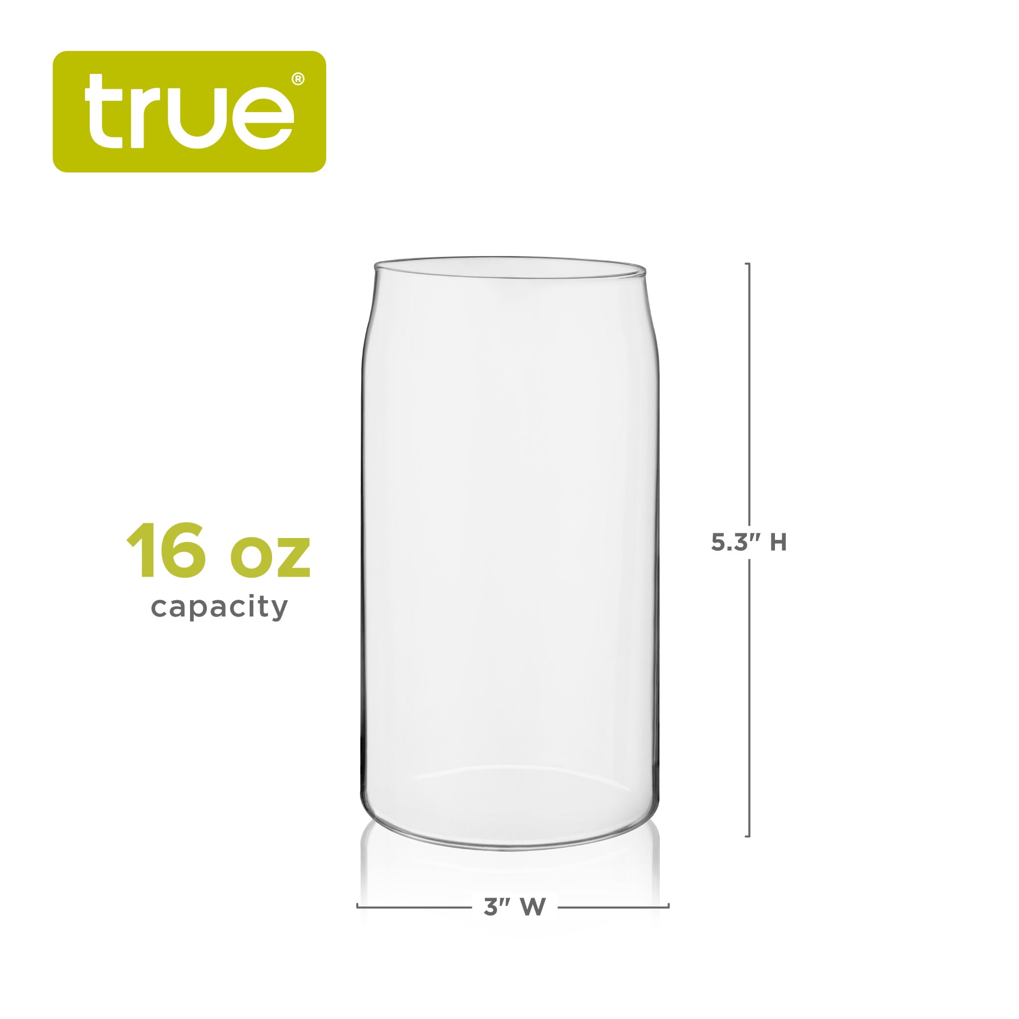 True Beer Pint Glasses, Bar Glasses, Soda Glasses Dishwasher Safe Glasses, 16 Oz Tumblers Drinking Glasses Set of 6 - Thumbnail 3