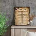 thumbnail image 4 of 10 Commandments Wall Art Bible Verse Ten Commandments Canvas Pictures Wall Decor Christian Religious Inspirational Quotes Poster Framed Artwork Painting For Kids Bedroom Bathroom Church 12"X16", 4 of 6