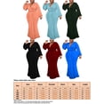 thumbnail image 2 of MAWCLOS Robes Maxi pour Femmes Grande Taille Longue Robe Col en V Décontractée Ample Vacances Manche Rouge 5TG, 2 of 3