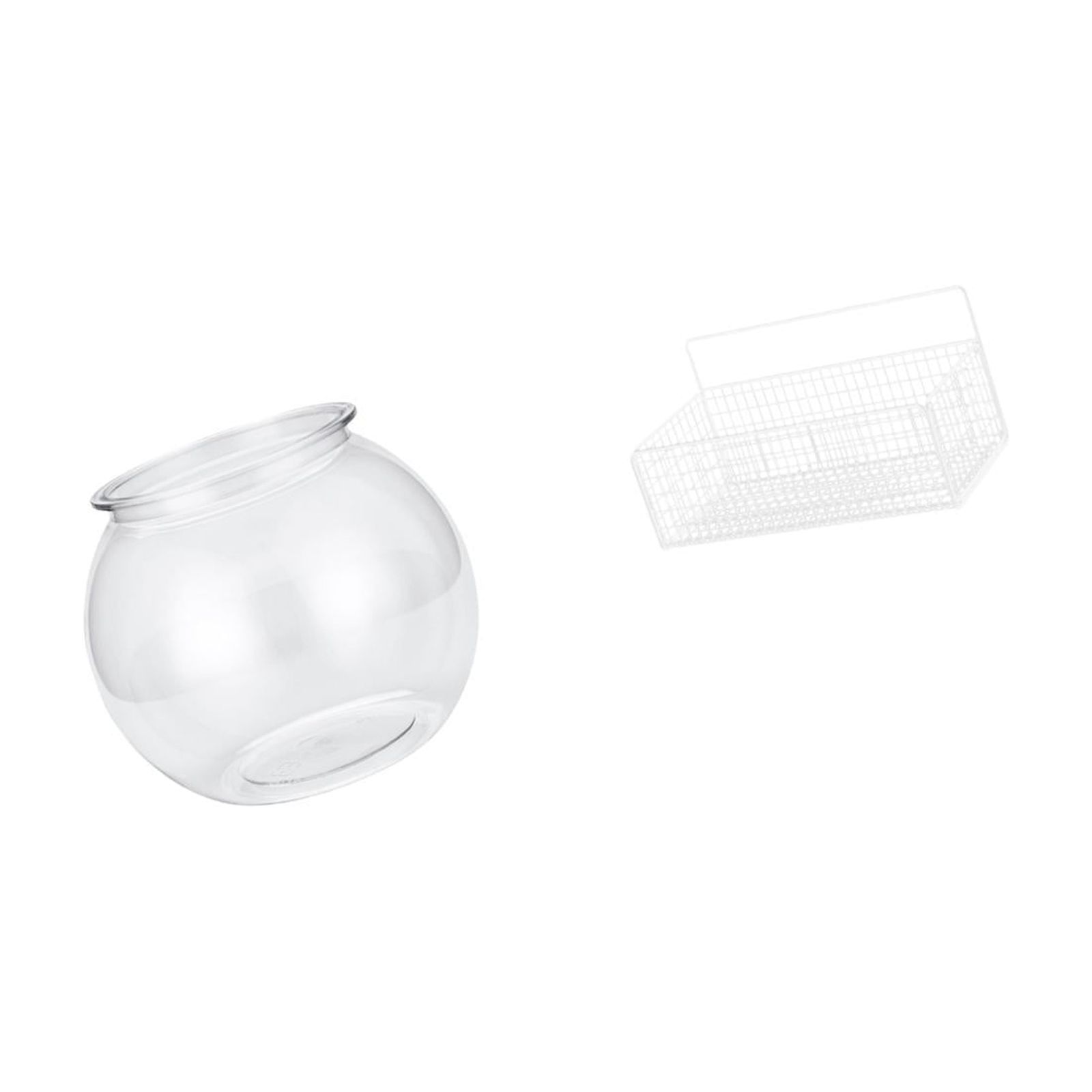 Desktop Aquarium Tank Transparent Small Fish Bowl Vase PP Material for Living Room Tabletop Decor