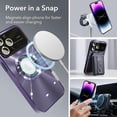 thumbnail image 4 of for iPhone 14 Pro Max Case 【Support for Magsafe】 Logo View Magnetic Plating Luxury Elegant Case New Camera Lens Protection Shockproof Corner Back Cover -Purple, 4 of 12