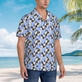 thumbnail image 5 of Japanese Chins Hawaiian Shirts For Men, Summer Short-Sleeve Relaxed-Fit Button-Down Shirts X-Large, 5 of 9