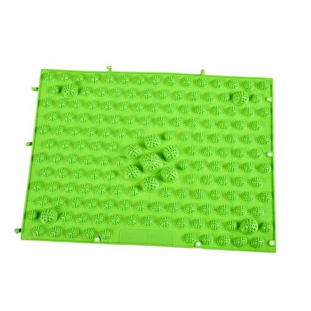 Tapete de acupresión para masaje de pies, tapete sensorial para niños, placa para los dedos para caminar creativa Verde