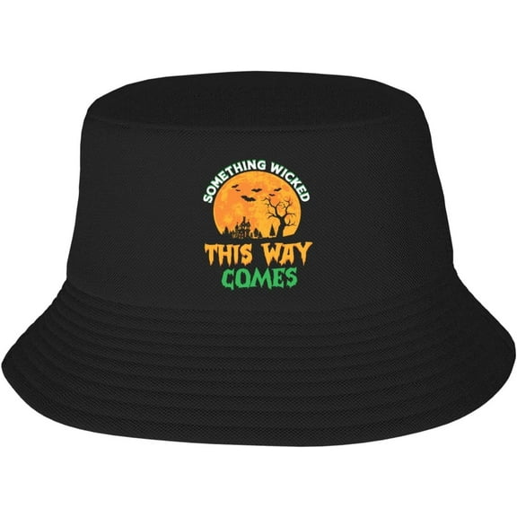 Bucket Hats Fashion Sun Cap Packable Outdoor Fisherman Hat for Women and Men Happy Halloweenie Witch Dog Bucket Hats