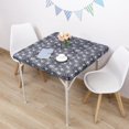thumbnail image 2 of HSHDLDF JISEN Housse de Dessus de Table Carrée pour Cocktail en Spandex Ajustée Extensible, Couvre-Nappe, Capuchon 34x34 Pouces E-Spider, 2 of 6