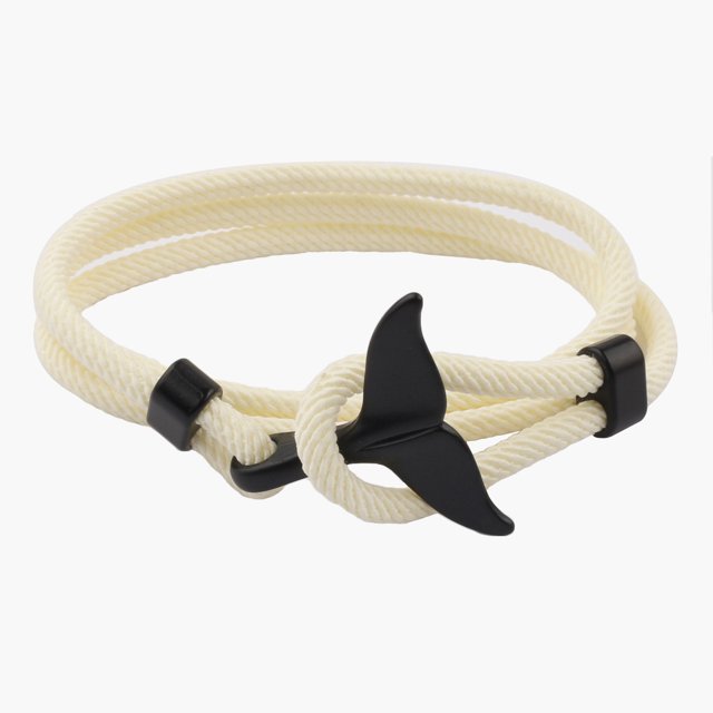 Pulsera estilo ancla serie marina línea milanesa pulsera cola de ballena animal año pareja pulsera roja