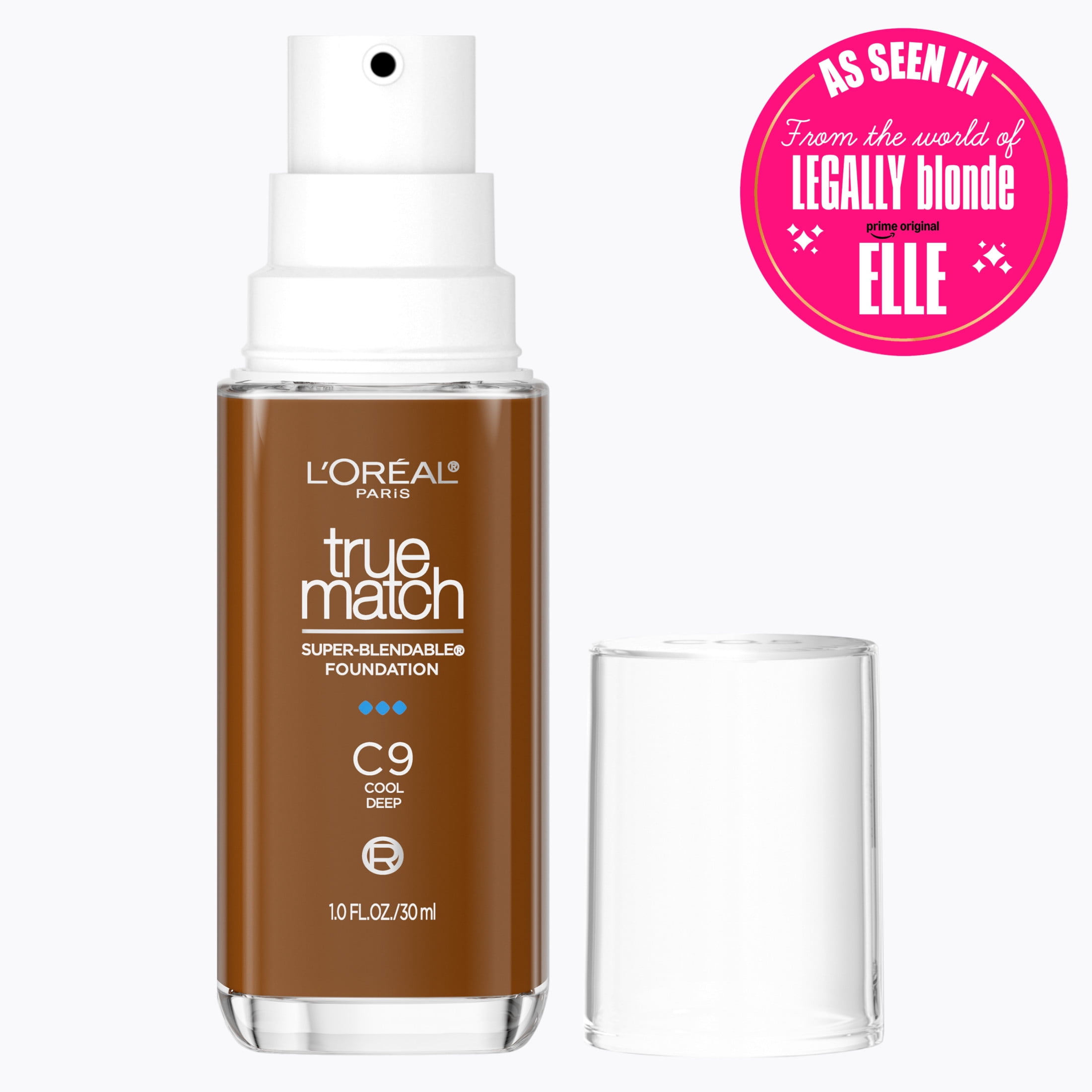 L'Oreal Paris True Match Cream Foundation Makeup, C9 Cool Deep, 1 fl oz